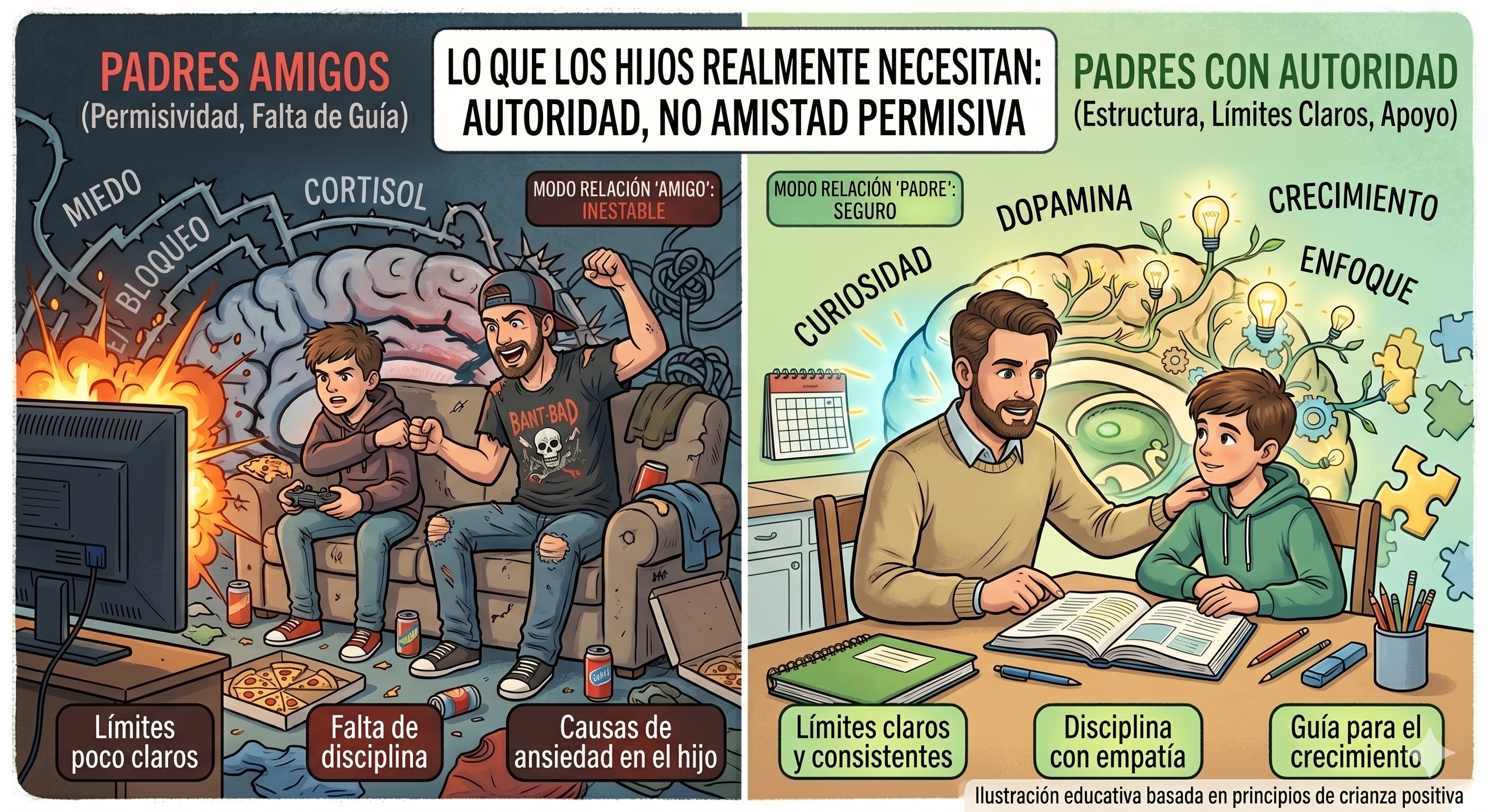 Los hijos no necesitan padres amigos, necesitan padres con autoridad